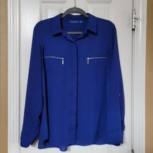 Apt. 9 Blouse, Large, Blue